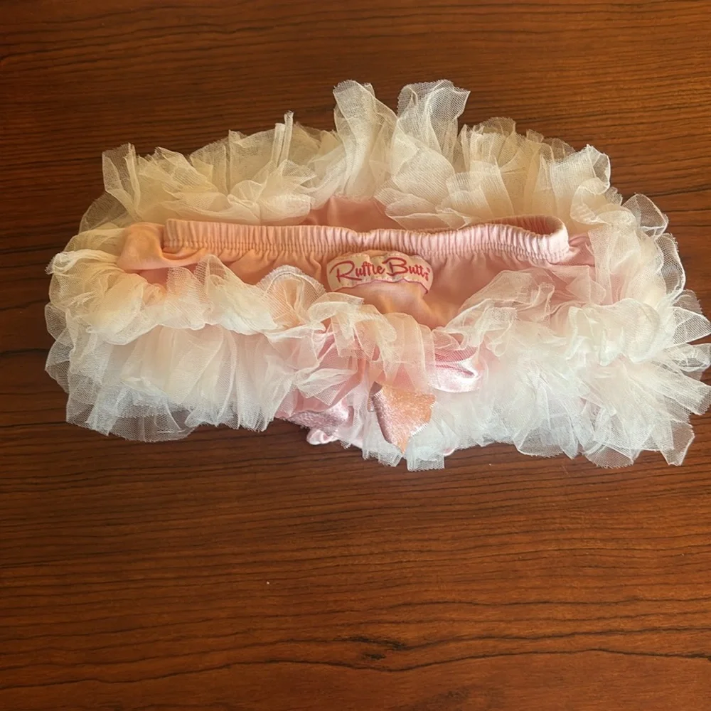 Ruffle Butts Pink ruffle butt Bloomers with pink tulle